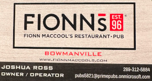 Fionn Maccools Bowmanville